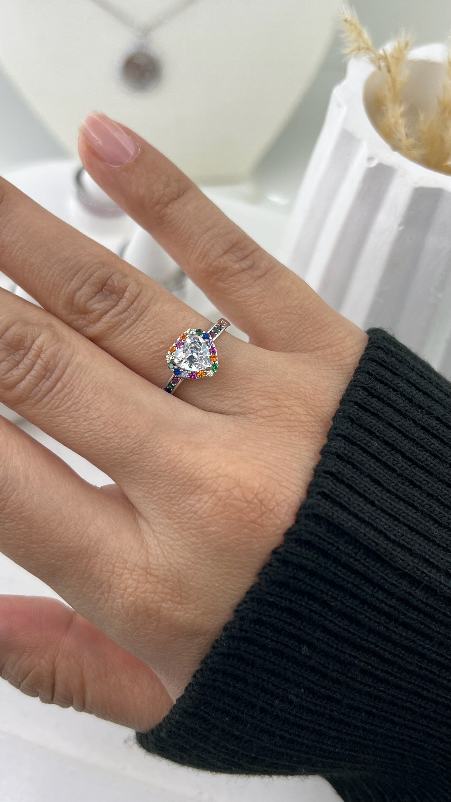 Ring Rainbow heart