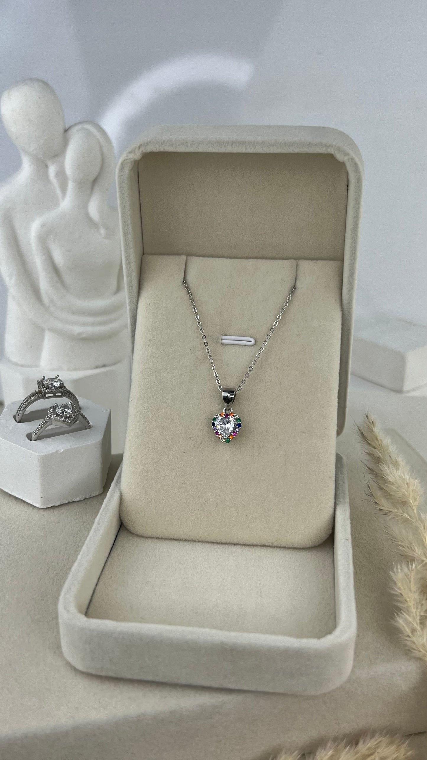Necklace Rainbow heart